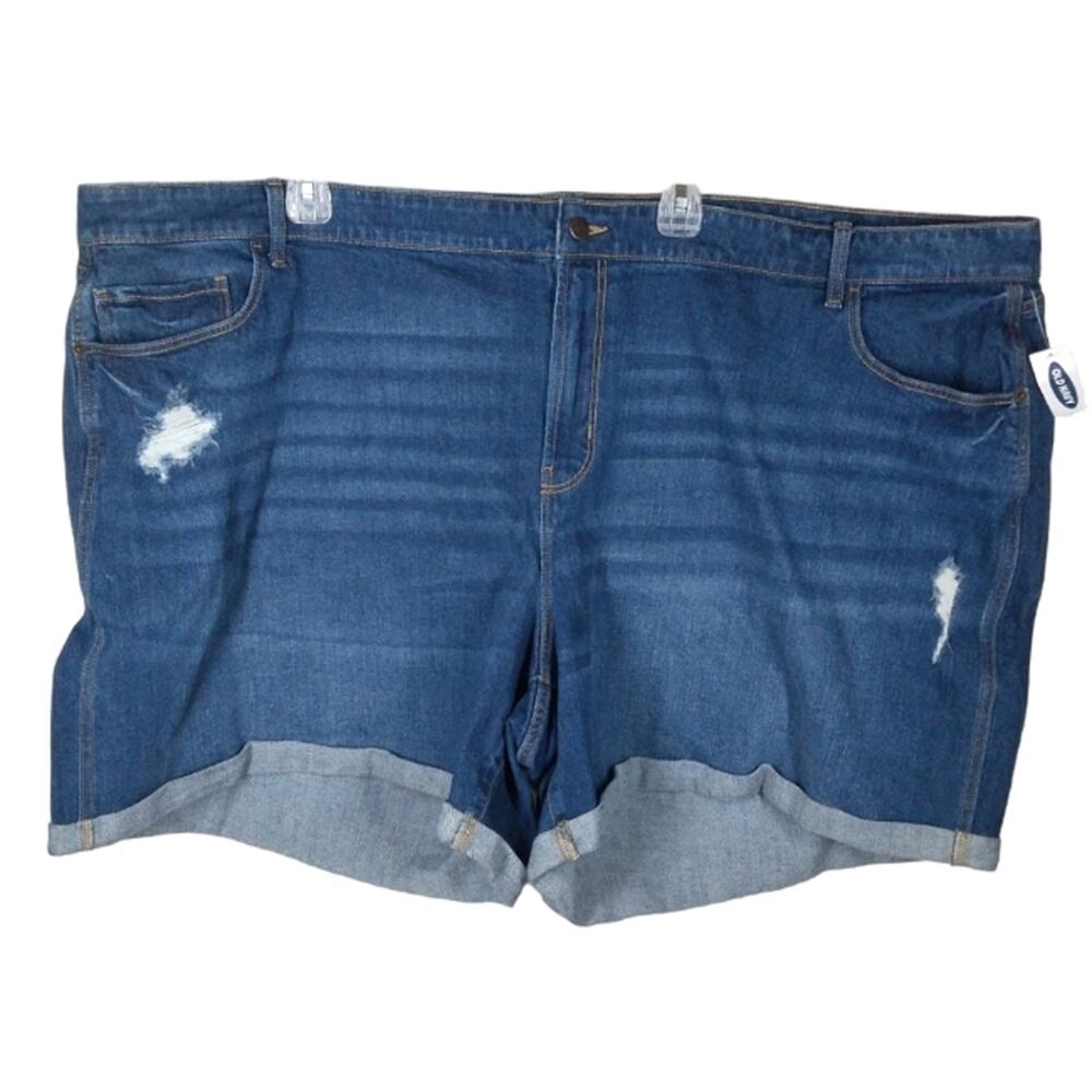 NWT Old Navy Boyfriend Mid Rise Shorts Blue size 30